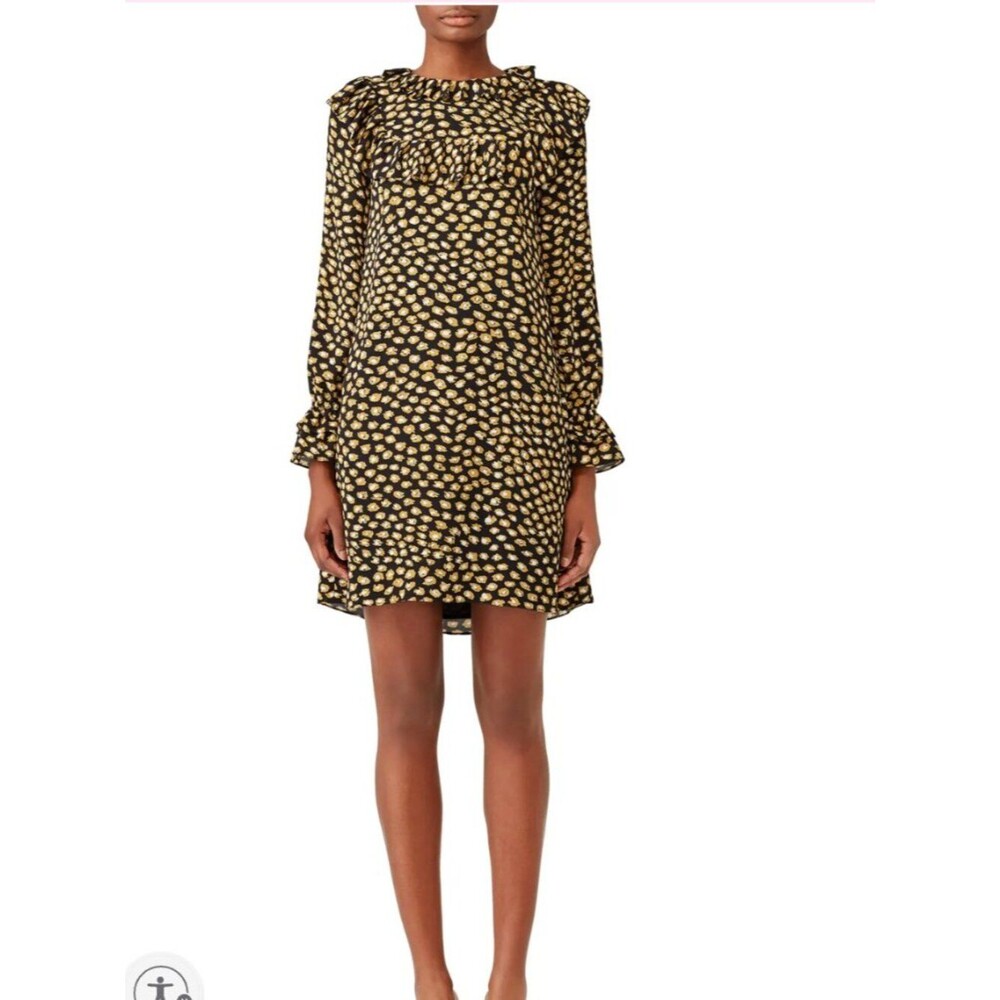 Slate & Willow | Multicolor Cheetah Print Ruffled Mini Dress Size 4
